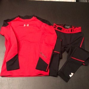 ❤️🖤 2 Piece Under Armour Coldgear outfit 🖤❤️